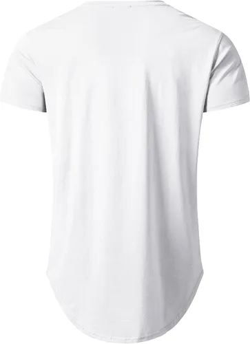 Vista 3 de LETAOTAO Camiseta de hombre hipster de línea larga, corte en V, cola larga, ajuste delgado, para culturismo, gimnasio, entrenamiento muscular