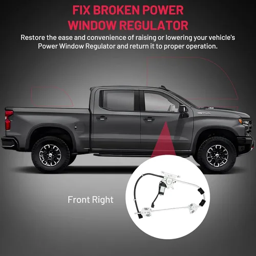 Vista 3 de BDFHYK 741-539 Elevalunas eléctrico con motor delantero derecho Compatible con Jeep Cherokee 1991-1996, Jeep Comanche 1991-1992