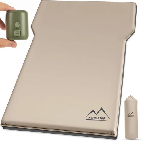 Vista 7 de Colchoneta de aire para SUV, cama de coche para acampar, colchón de camping inflable con bomba de aire, colchón de camping de espuma viscoelástica