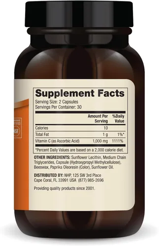 Vista 2 de Dr. Mercola Vitamina liposómica C 1,000 mg por porción, 60 cápsulas, 30 porciones, mayor potencial de biodisponibilidad y protección contra