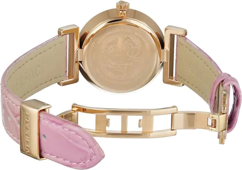 Vista 4 de Versace p5q80d111S111vanidad de la mujer reloj de cuarzo rosa de la visualización analógico