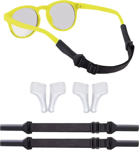 Vista 5 de Correa de lentes para niños y niñas (6.5 a 10 pulgadas), correas de silicona para lentes para mujeres y hombres, correa para lentes para niños