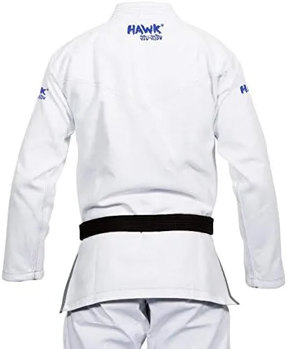 Vista 4 de Brazilian Jiu Jitsu Gi BJJ Gi para hombres y mujeres Grappling Gi Uniforme Kimonos ultraligeros, preencogidos, con cinturón blanco