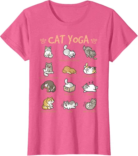 Vista 71 de Cat Yoga Poses Cats Practicing Mindfulness Meditación Kitten - Camiseta, Negro, S