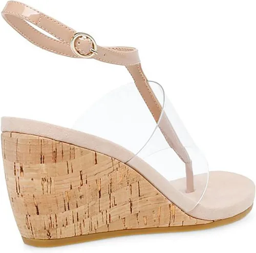 Vista 2 de Anne Klein Sandalias de cuña de charol Ikari para mujer