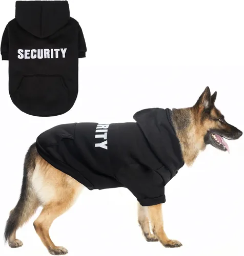 Vista 49 de SCENEREAL Sudaderas con capucha de seguridad para perros de tamaño pequeño, mediano y grande, ropa de felpa cepillada con gorro, abrigo de algodón