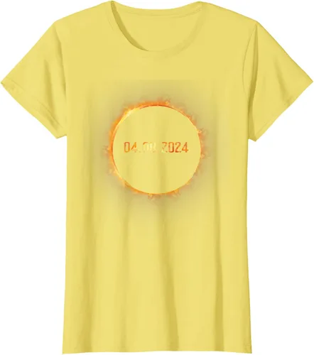 Vista 33 de Totality 04.08.24 Total Solar Eclipse 8 de abril de 2024 Eclipse Camiseta, Negro, S
