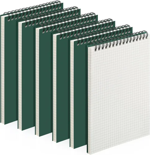 Vista 19 de Engrowtic Paquete de 1 bloc de notas en espiral de papel cuadriculado A5, bloc de notas encuadernado con alambre, bloc de notas de cuadrícula