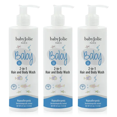 Vista 10 de Baby Jolie Gel de baño para bebés, gel de baño y cabello para niños y recién nacidos 2 en 1, champú + jabón, 7.5 onzas, 7.5 fl oz (1)