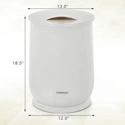 Vista 3 de COSTWAY - Calentador de toallas para baño, calentador grande de 21L con tapa abatible, cerradura de seguridad para niños, apagado automático de 1H