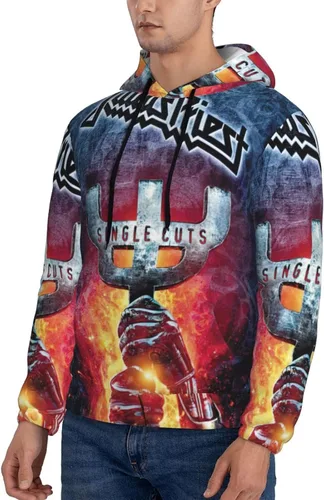 Vista 4 de HLQkshWr Sudadera con capucha para hombre con cordón y bolsillo