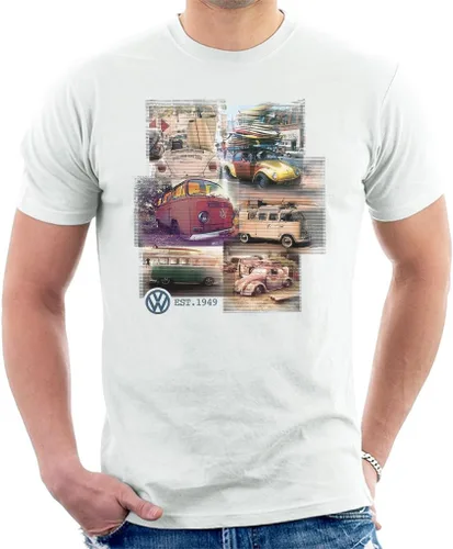 Vista 8 de Volkswagen Camiseta Camper Beetle Collage para hombre