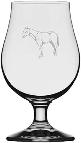 Vista 23 de Abaco Barb Body Horse - Vaso de cerveza Iona grabado (13.25 onzas)