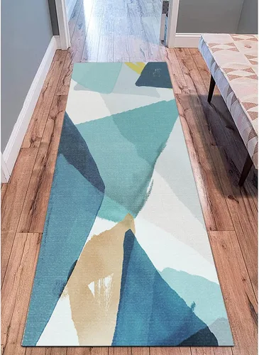 Vista 4 de Alfombra de pasillo estrecha, moderna y lavable, alfombra larga para pasillo, cocina, dormitorio, sala de estar, balcón, tapete de paso 31.5x157.5