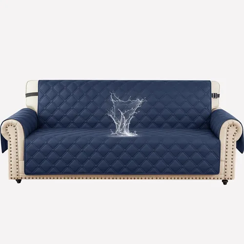 Vista 23 de XINEAGE Funda impermeable para sillón, funda para sofá de 1 plaza con correas elásticas y bolsillos, triple protección antideslizante, lavable