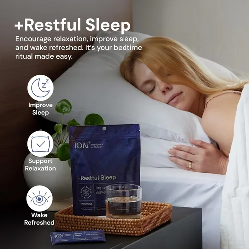 Vista 3 de ION* Intelligence of Nature Ashwagandha - Mezcla de bebida en polvo Ashwagandha Calm Sleep Aid para una noche reparadora con magnesio y L teanina
