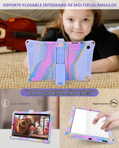 Vista 3 de DETUOSI Funda de silicona para Samsung Tab S6 Lite de 10,4 pulgadas