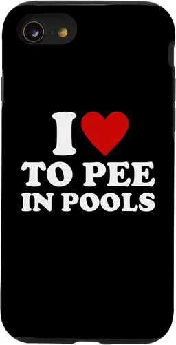 Vista 17 de iPhone 13 I Love To Pee In Pools I Heart To Pee In Pool Case