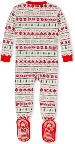 Vista 2 de Burt's Bees Baby - Pijama para niña, con cremallera delantera y pies cerrados antideslizantes, de algodón orgánico 100%, para niñas pequeñas