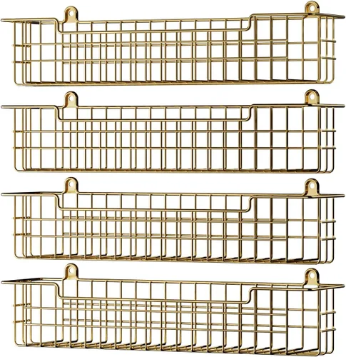 Vista 12 de Organizador de especias para montaje en pared, estante de almacenamiento de organización de especias para puerta de gabinete, 2 paquetes de estante