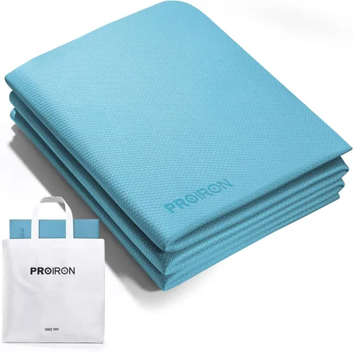 Vista 11 de PROIRON Esterilla de Yoga Plegable 0.24"/0.16" para Entrenamiento en Casa y Viajes, Esterillas de Yoga de Viaje Antideslizantes con Bolsa