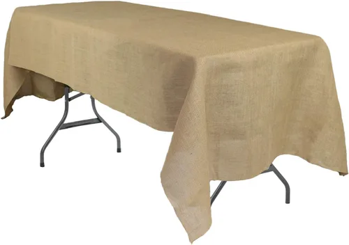Vista 10 de Your Chair Covers - Mantel redondo de yute rústico de yute natural de 60 pulgadas para bodas, fiestas, cocina, hogar, comedor