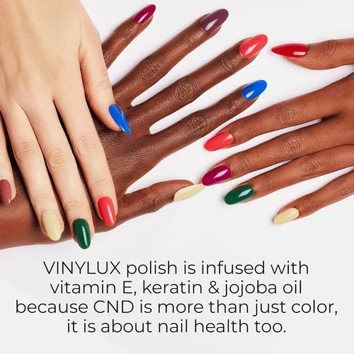 Vista 6 de CND Vinylux - Esmalte de uñas rosa de larga duración, color resistente al brillo y al astillado, 0.5 onzas líquidas