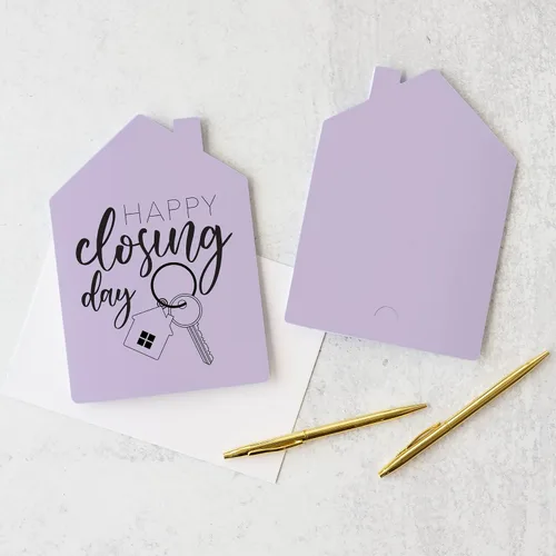 Vista 8 de Set of "Happy Closing Day" Greeting Cards Envelopes Included 4-GC002