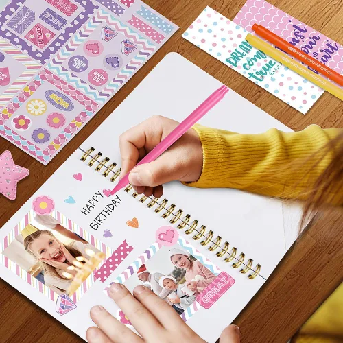 Vista 4 de Nollh DlY Journal Kit for Girls Scrapbook Gifts for 8-12 Year Old Girl