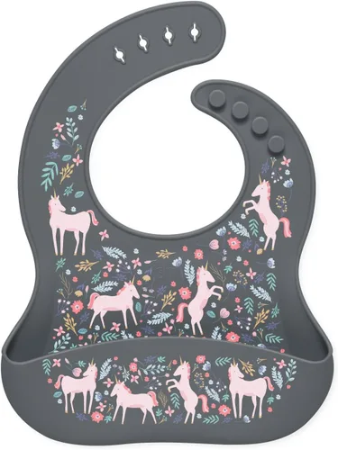 Vista 12 de Simple Modern Babero de silicona Babero de comida para niños pequeños Lavanda (Lavender Mist)