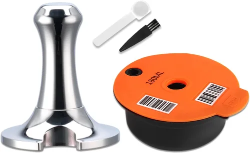 Vista 9 de Cápsulas de café recargables, cápsulas de café reutilizables de 7.4 fl oz para máquina de café Bosch Tas, cápsulas de café recargables con tapa
