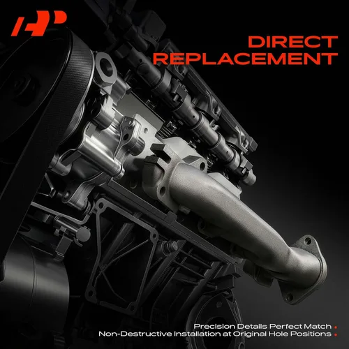 Vista 8 de Kit de colector de escape A-Premium con juntas, tuercas, pernos, arandelas y protector térmico [4Cyl 2.5L] Compatible con Jeep, Dodge y American