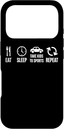 Vista 29 de Eat Sleep Take Kids to Sports Repeat Youth Athlete Parent Case for iPhone 17