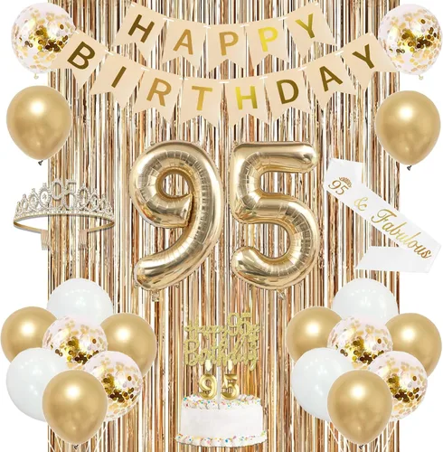 Vista 13 de Trgowaul Decoraciones de 9º cumpleaños para niñas, pancarta, banda y corona, decoración de pastel, globo de número 9, cortinas de flecos