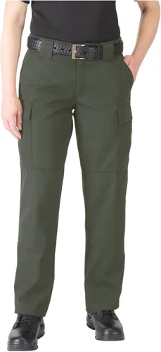 Vista 2 de 5.11 Pantalones tácticos de operador de uniforme TDU Ripstop con triple costura para mujer, estilo 64359 Negro