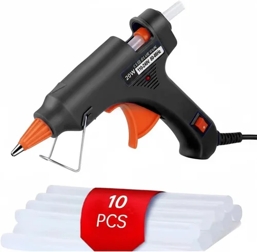 Vista 12 de Mini pistola de pegamento caliente 10 unids pegamento palo pistola de pegamento caliente conjunto para reparación rápida artista DIY arte hogar 20w