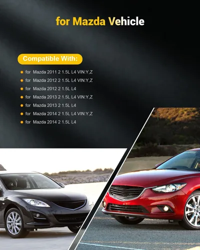Vista 5 de OCPTY 4 bobinas de encendido con 4 bujías de iridio para C1790 UF-655 para Mazda 2011 2012 2013 2014 2 L4 1.5L