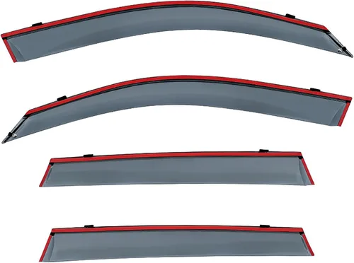 Vista 7 de ZABEES Deflectores de viento de coche de acero inoxidable para ventana, protector de lluvia, deflector de parasol, compatible con KIA Cerato