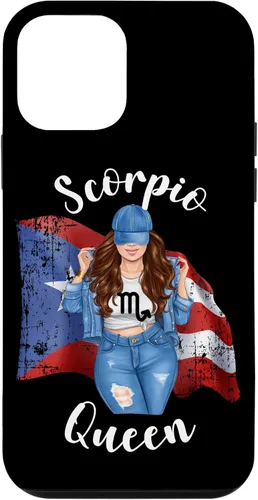 Vista 16 de Funda para iPhone 16 Puertorriqueña Escorpio Reina de Puerto Rico Morena