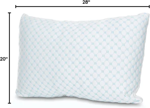 Vista 8 de Nestl Juego de 2 almohadas refrescantes para dormir, almohadas de espuma viscoelástica triturada de lujo tamaño estándar, juego de 2 almohadas