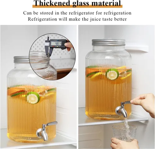 Vista 7 de Evanda Dispensador de bebidas para fiestas, dispensador de bebidas de 1.45 galones para varias fiestas y eventos sociales con grifos de acero