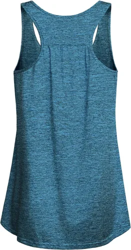 Vista 2 de Miusey - Camiseta deportiva sin mangas, espalda atlética y ajuste holgado para mujer