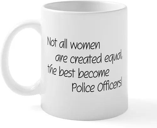 Vista 50 de CafePress Taza de café de cerámica de 11 oz (11.0 fl oz) de Police Mom