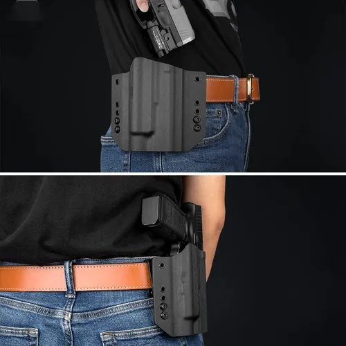 Vista 6 de WARRIORLAND Taurus G2C / G3C Olight Baldr Mini Holster OWB Kydex Made Optic Cut Ajuste: Taurus G2C / G3C / Millennium G2 PT111 / PT140 con BALDR