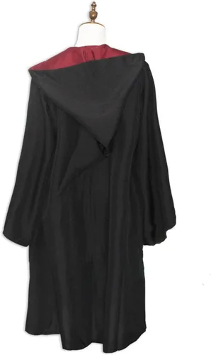Vista 2 de Magician Themed Hooded Cloak Adult Teens, Black Wizard Robes Men Women,Halloween Movie Role Play Costume
