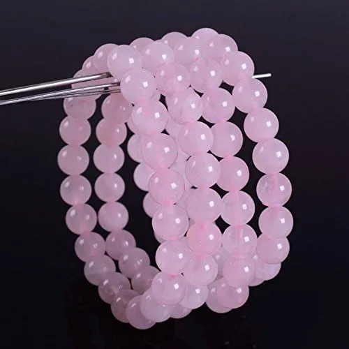 Vista 3 de Justinstones Pulsera de gemas semipreciosas de cuentas redondas de 8 mm, pulsera de 7 pulgadas diseño de gemas semipreciosas, unisex