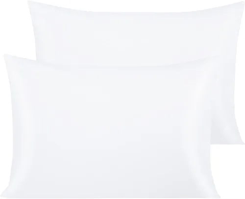 Vista 15 de NTBAY Fundas de Almohada de Algodón Egipcio Queen - Juego de 2, Fundas de Almohada de Algodón de 500 Hilos - Fundas de Almohada Suaves