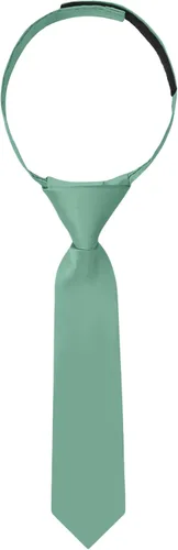 Vista 24 de Jacob Alexander Corbata de gancho y bucle de color sólido preatada de 8 pulgadas para niños pequeños Manzana Verde (Apple Green)
