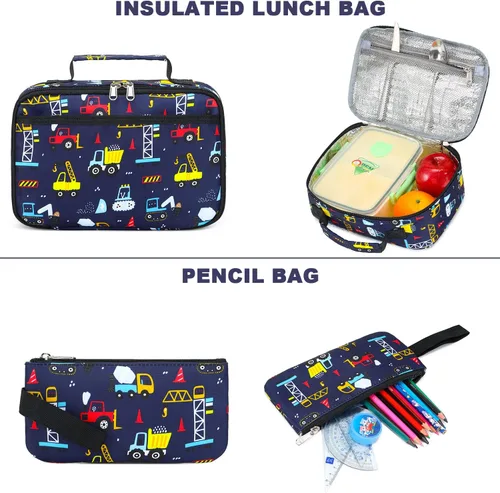 Vista 7 de Aimeen Mochila para niñas, mochilas para niños pequeños, Varios colores, Coches azules
