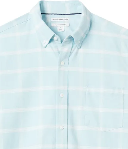 Vista 5 de Camisa Tienda Essentials oxford, ajuste regular, de manga corta, con bolsillo, para hombre